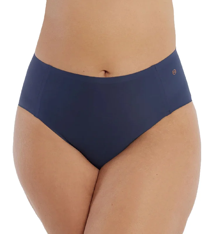 Women's panties with no-show edges-Evelyn & Bobbie High-Waisted Retro Bikini Panty (1704) - Midnight Navy