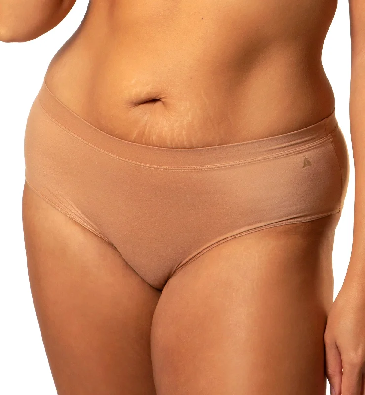 Women's panties with seamless front for smooth finish-Freedom Brief Panty (FREEDOMBRIEF) - Clay
