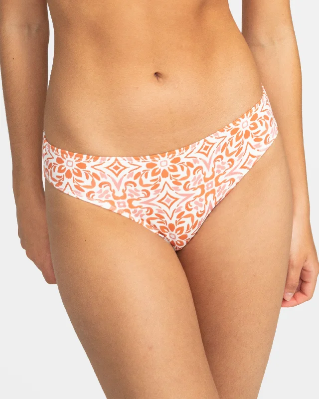 Women's panties with stylish lace details-Fresco Tile Hipster Bikini Bottoms - Cloud Dancer Fresco Tile