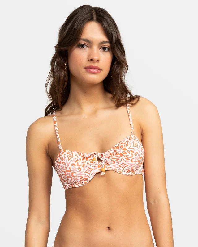 Women's panties for hot flashes-Fresco Tile Underwire Bikini Top - Cloud Dancer Fresco Tile Women's panties for hot flashes-Fresco Tile Underwire Bikini Top - Cloud Dancer Fresco Tile