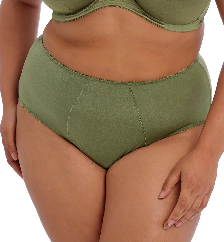 Women's breathable panties for yoga-Goddess Keira Matching Brief (6095) - Olive