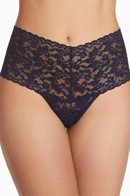 Women's panties for shaping and slimming under clothes-Retro Lace V-Kini