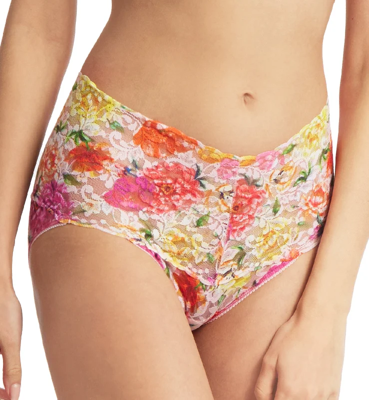 Women's breathable panties for summer heat-Hanky Panky Retro Lace Printed V-kini (PR9K2124) - Bring Me Flowers Women's breathable panties for summer heat-Hanky Panky Retro Lace Printed V-kini (PR9K2124) - Bring Me Flowers