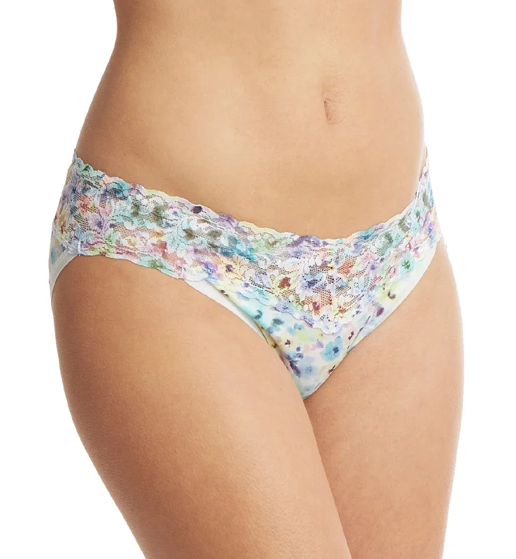 Women's panties with stretch waistband-Hanky Panky Supima Cotton Printed V-kini (PR892201) - Wishful Thinking Women's panties with stretch waistband-Hanky Panky Supima Cotton Printed V-kini (PR892201) - Wishful Thinking