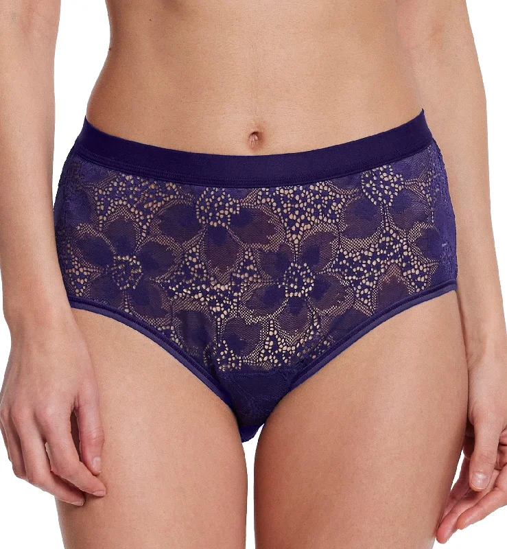 Women's panties with smoothing effect-Hanky Panky Tropical Storm Cheeky High Waist Panty (3D2442) - Summer Rain