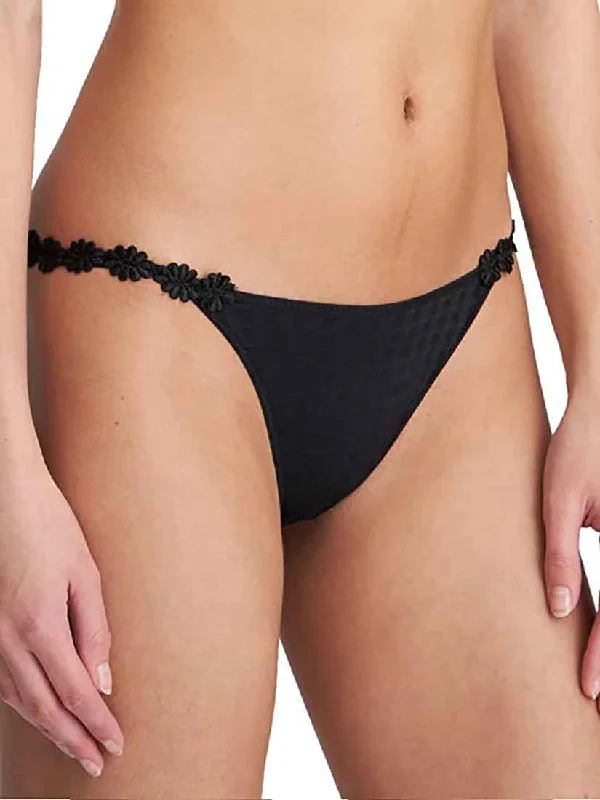 Women's panties for workout with moisture-wicking technology-Avero Low Waist Brief in Black