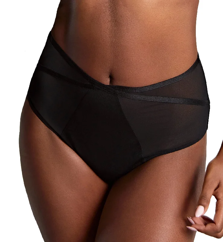 Women's panties for modest coverage-Panache Tango Essence Deep Brief (10968) - Obsidian