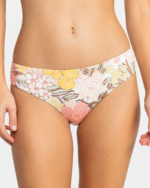 Women's panties with high rise fit-Playa Paradise Reversible Hipster Bikini Bottoms - White Viva La Vida