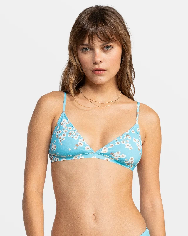 Women's panties with ergonomic fit-Printed Beach Classics Fixed Triangle Bikini Top - Maui Blue Margarita Women's panties with ergonomic fit-Printed Beach Classics Fixed Triangle Bikini Top - Maui Blue Margarita