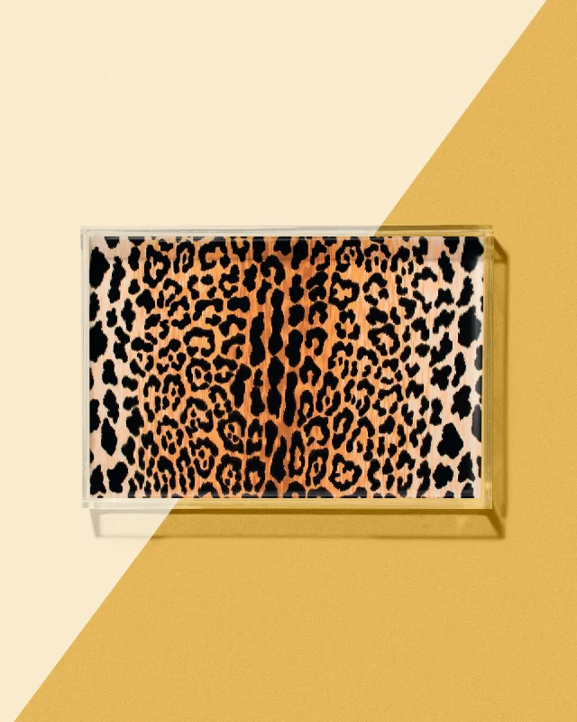 Women's panties with thick waistband-Tart By Taylor - Leopard Print Small Tray