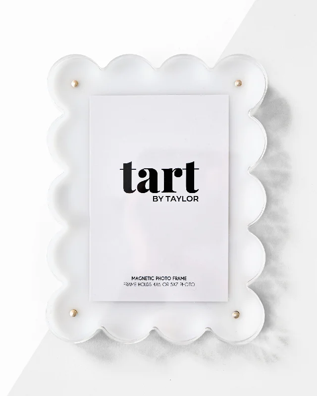 Women's panties with anti-slip feature-Tart By Taylor - White Acrylic Picture Frame