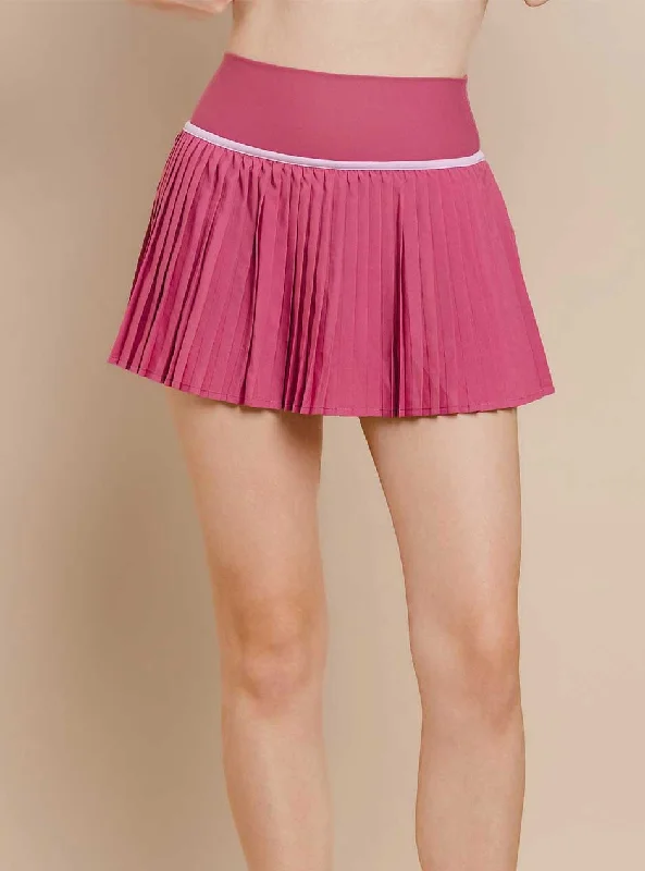 Sports panties for running and training-TCEC Women's Athletic Pleated Mini Tennis Skort - Mauve Pink Sports panties for running and training-TCEC Women's Athletic Pleated Mini Tennis Skort - Mauve Pink