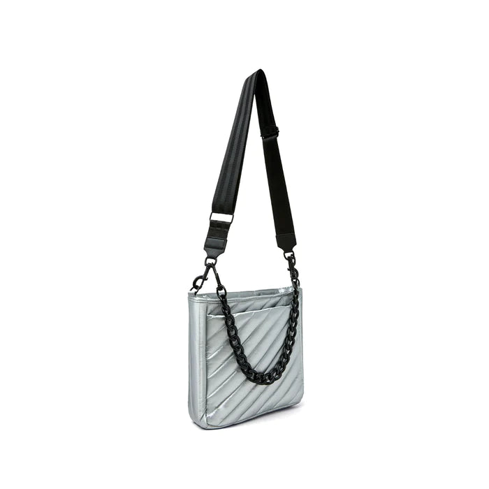 Women's panties with floral lace details for a romantic look-Think Royln Cloud Crossody Tote Bag - Silver Women's panties with floral lace details for a romantic look-Think Royln Cloud Crossody Tote Bag - Silver