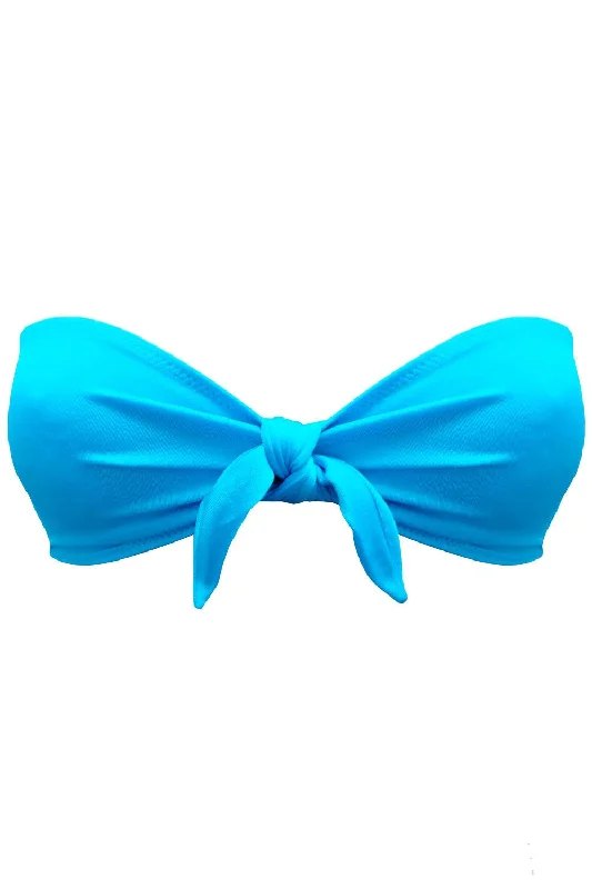 Padded women's panties for smooth silhouette-Tonic Blue bandeau