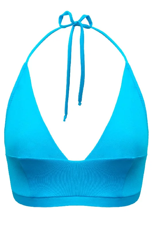 Women's panties for smooth under tight clothes-Tonic Blue bikini top