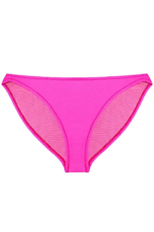 Women's panties with breathable mesh fabric-Tonic Fuchsia bikini bottom
