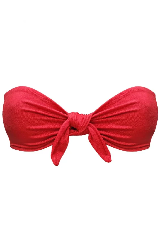 Stretchy lace panties for everyday wear-Tonic Red bandeau