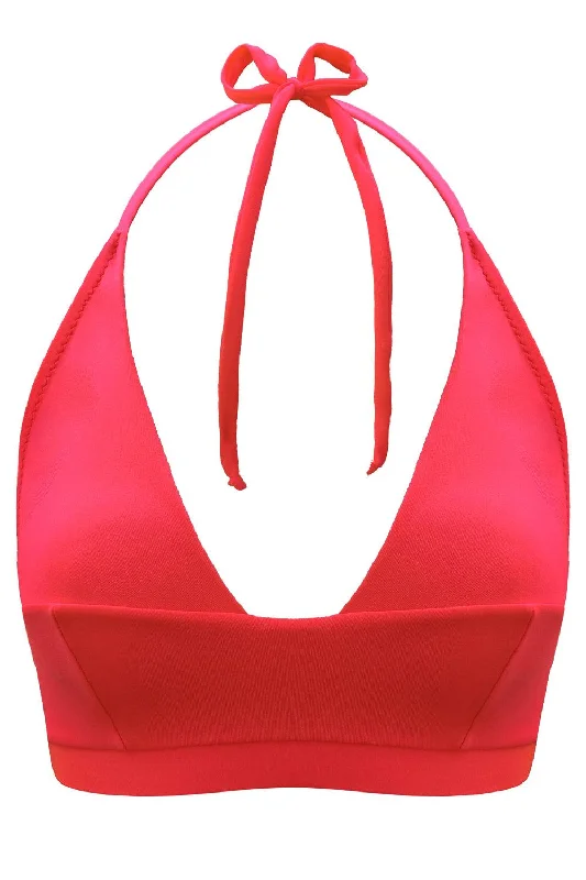 Women's panties for post-surgery recovery-Tonic Red bikini top