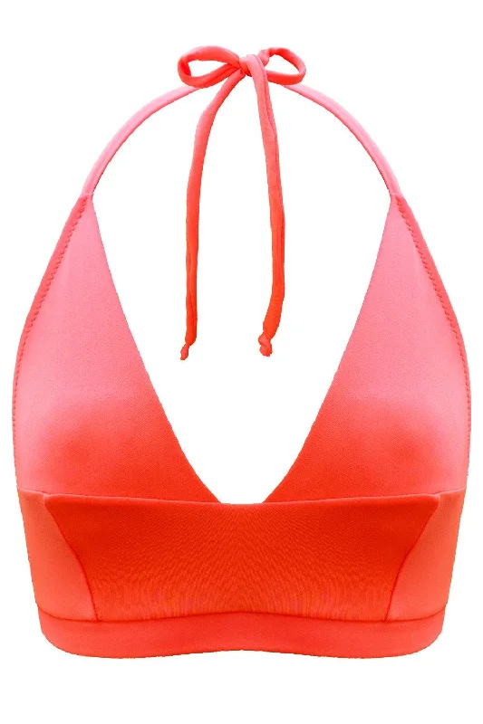 High-support panties for large bust-Tonic Tangerine bikini top