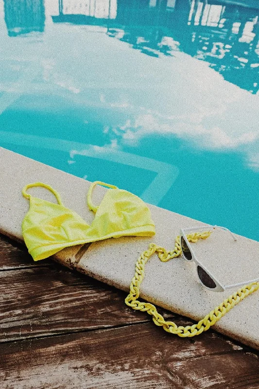 Women's panties for full-coverage comfort-Tonic Yellow bikini top