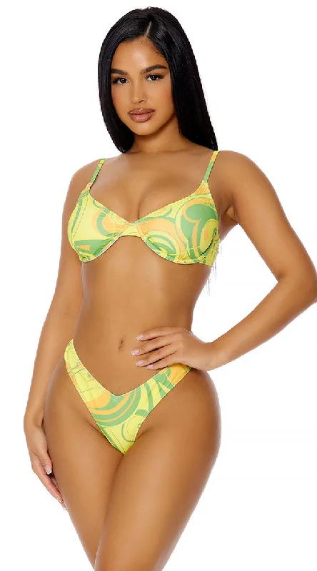 Women's panties with smooth waistband-Trinidad Pineapple Bikini