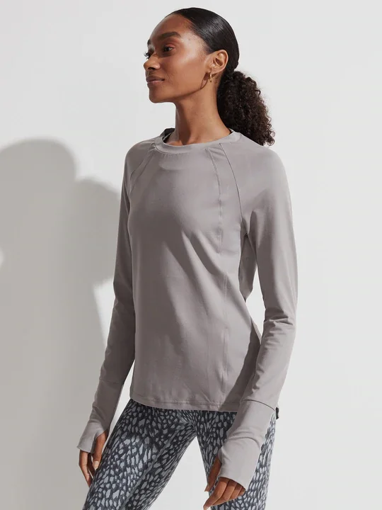 Women's panties for pregnancy comfort-Varley Women's Bradford Active Long Sleeve Top - Grey Flannel Women's panties for pregnancy comfort-Varley Women's Bradford Active Long Sleeve Top - Grey Flannel