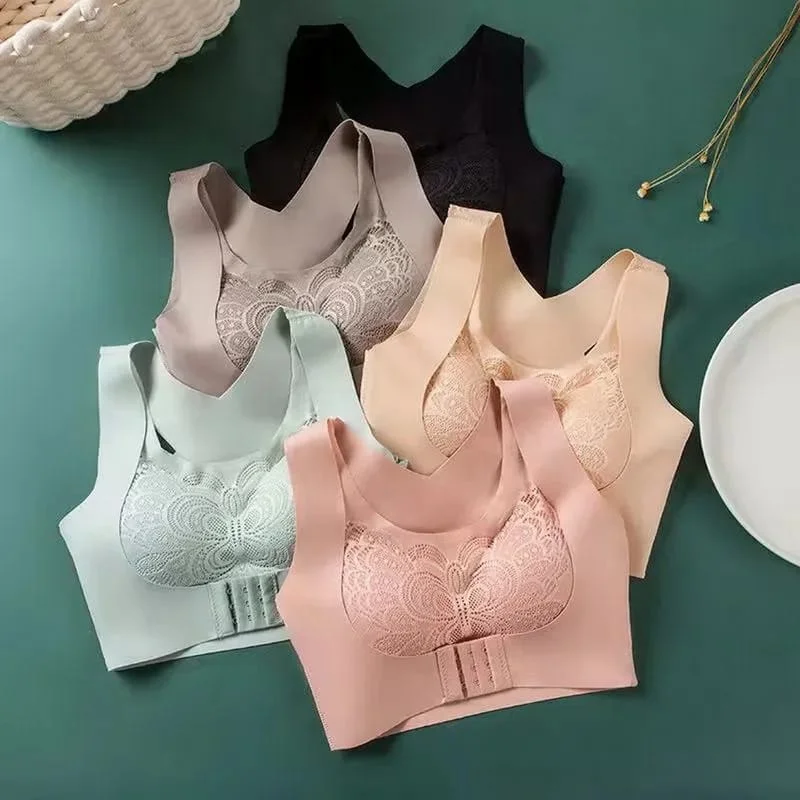 Lacy bras for special occasions-Flourish 3D High Quality Too Soft & Comfortable Push Up Removable Padded full Back Support Sports Bra butterfly wings