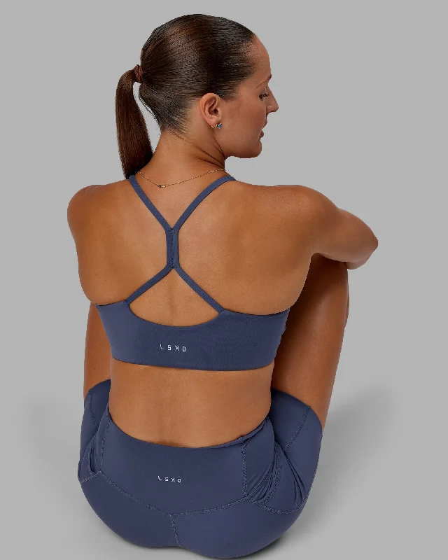 Comfortable sports bras for cycling-Abs Movement Sports Bra - Nightshadow Blue
