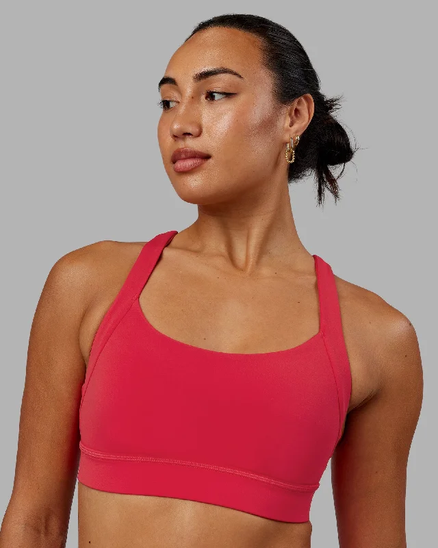Breathable sports bras for intense sports-Advance Sports Bra - Scarlet