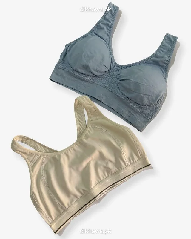 Wireless bras with a focus on comfort during revitalizing living routines-Aire Bra Stretchable Non Wired & Single Padded Ladies Jogging Bra Imported Stocklot Branded Sports Bra Wireless bras with a focus on comfort during revitalizing living routines-Aire Bra Stretchable Non Wired & Single Padded Ladies Jogging Bra Imported Stocklot Branded Sports Bra
