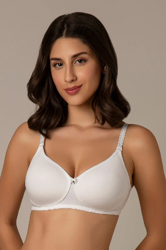 Longline bras for smooth look-All Day Smooth Comfort Padded & Non-wired Bra - White Longline bras for smooth look-All Day Smooth Comfort Padded & Non-wired Bra - White