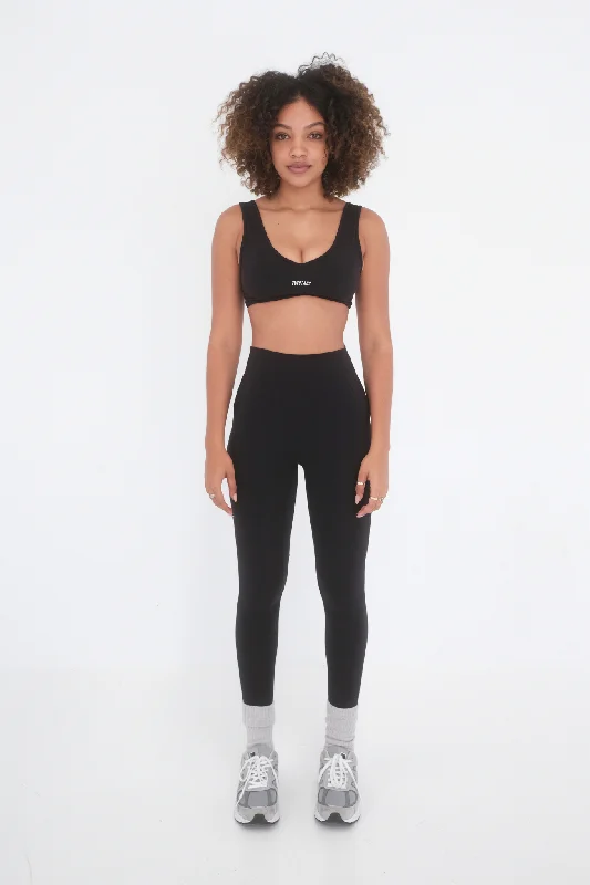 Sports bras for larger breasts-Alpine Sports Bra - Black