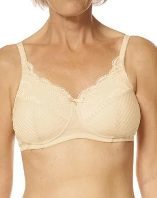 Strapless bras for formal dresses-Amoena Karolina Padded Wire-Free Bra - Sand