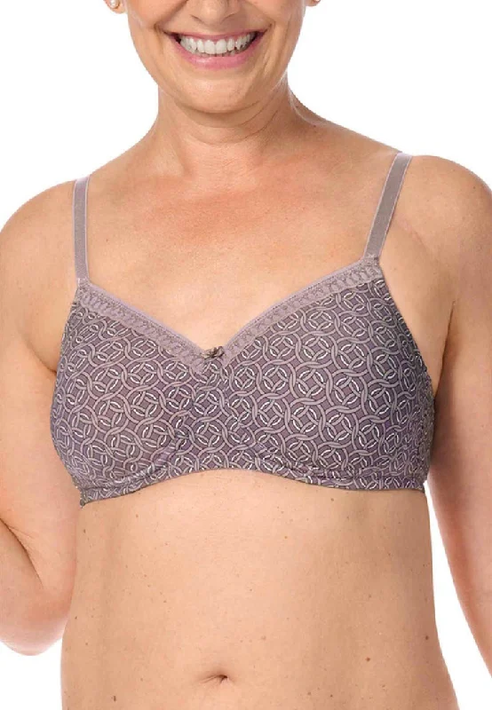 Plunge bras for deep necklines-Amoena Liz Wire-Free Padded Bra - Mauve Multi
