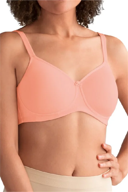 Longline bras for smooth look-Amoena Mara Padded Wire-Free Bra - Apricot