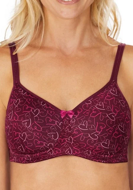 High-performance bras for sports enthusiasts-Amoena Mara Padded Wire-Free Bra - Burgundy High-performance bras for sports enthusiasts-Amoena Mara Padded Wire-Free Bra - Burgundy