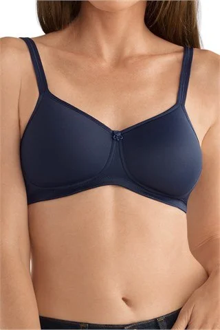 Best push-up bras for small breasts-Amoena Mara Padded Wire-Free Bra - Dark Blue
