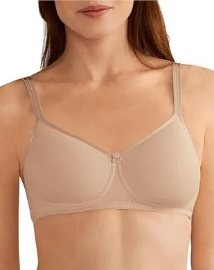 Soft cup bras for gentle support-Amoena Mara Padded Wire-Free Bra - Light Sand