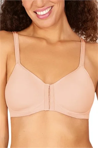 Push-up bras for extra lift and shape-Amoena Mara Wire-Free Front-Closure Padded Bra - Blush Push-up bras for extra lift and shape-Amoena Mara Wire-Free Front-Closure Padded Bra - Blush