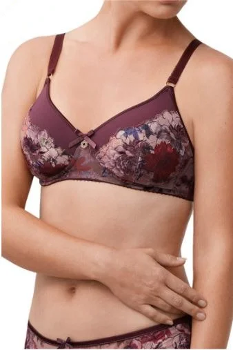 Cotton and lace bras for everyday wear-Amoena Maxine Padded Wire-Free Bra