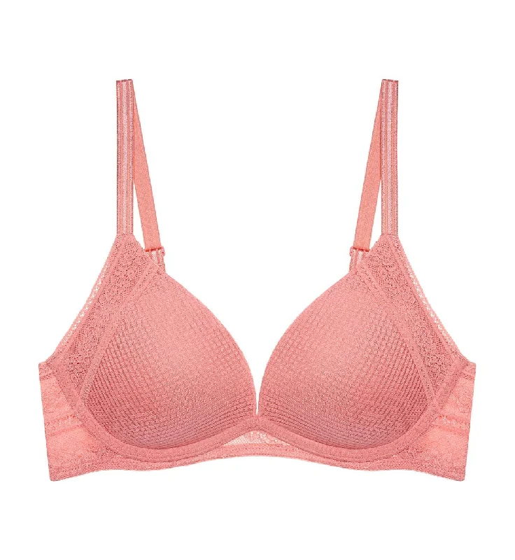 Women's bras for high-impact sports-AQUA LUCKY WIREFREE PUSH UP BRA