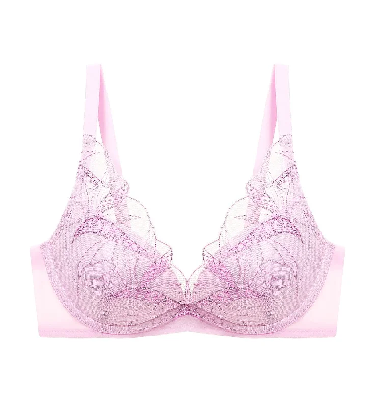 Sports bras for yoga and Pilates-AQUA PARADISE PLUNGE WIRED BRA