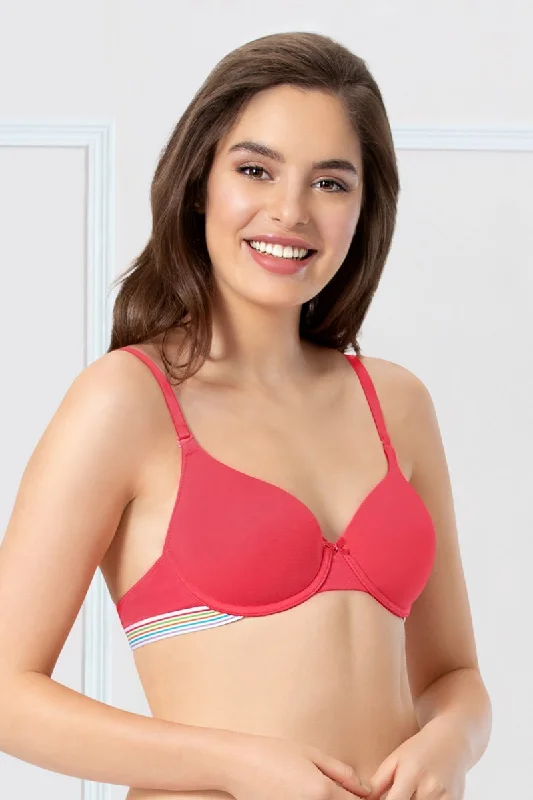 Lacy bras for special occasions-every de Padded Wired Sassy Stripes T-Shirt Bra - Azalea Lacy bras for special occasions-every de Padded Wired Sassy Stripes T-Shirt Bra - Azalea