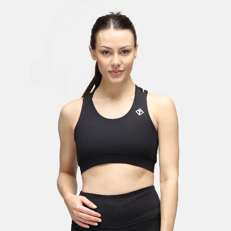 Sports bras with firm support-Black Diamond Luxe Cross Back Bra