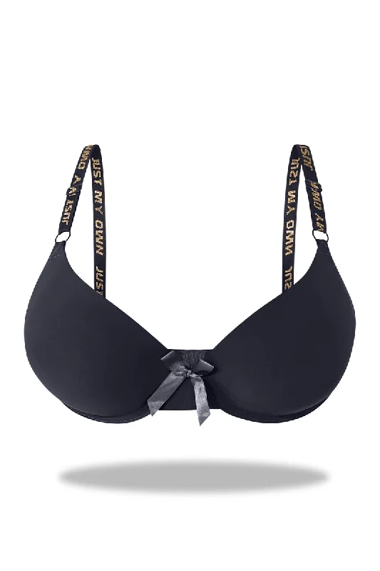 Full support bras for every day-Black Premium Just My Own Padded Bra