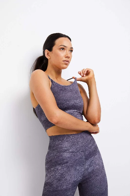Women's sports bras for high intensity-Black Stone Sports Bra