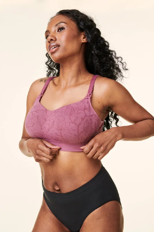 Nursing bras with a focus on comfort during long drives and road trips with a baby during breastfeeding-Bravado Berry Jacquard Intrigue Balconette Maternity & Nursing Bra Nursing bras with a focus on comfort during long drives and road trips with a baby during breastfeeding-Bravado Berry Jacquard Intrigue Balconette Maternity & Nursing Bra