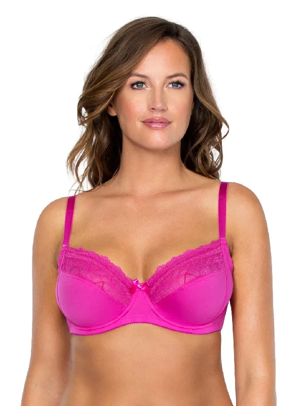 Padded bras for shaping and definition-Casey Unlined Wire Bra - Fuchsia Rose - 2802 Padded bras for shaping and definition-Casey Unlined Wire Bra - Fuchsia Rose - 2802