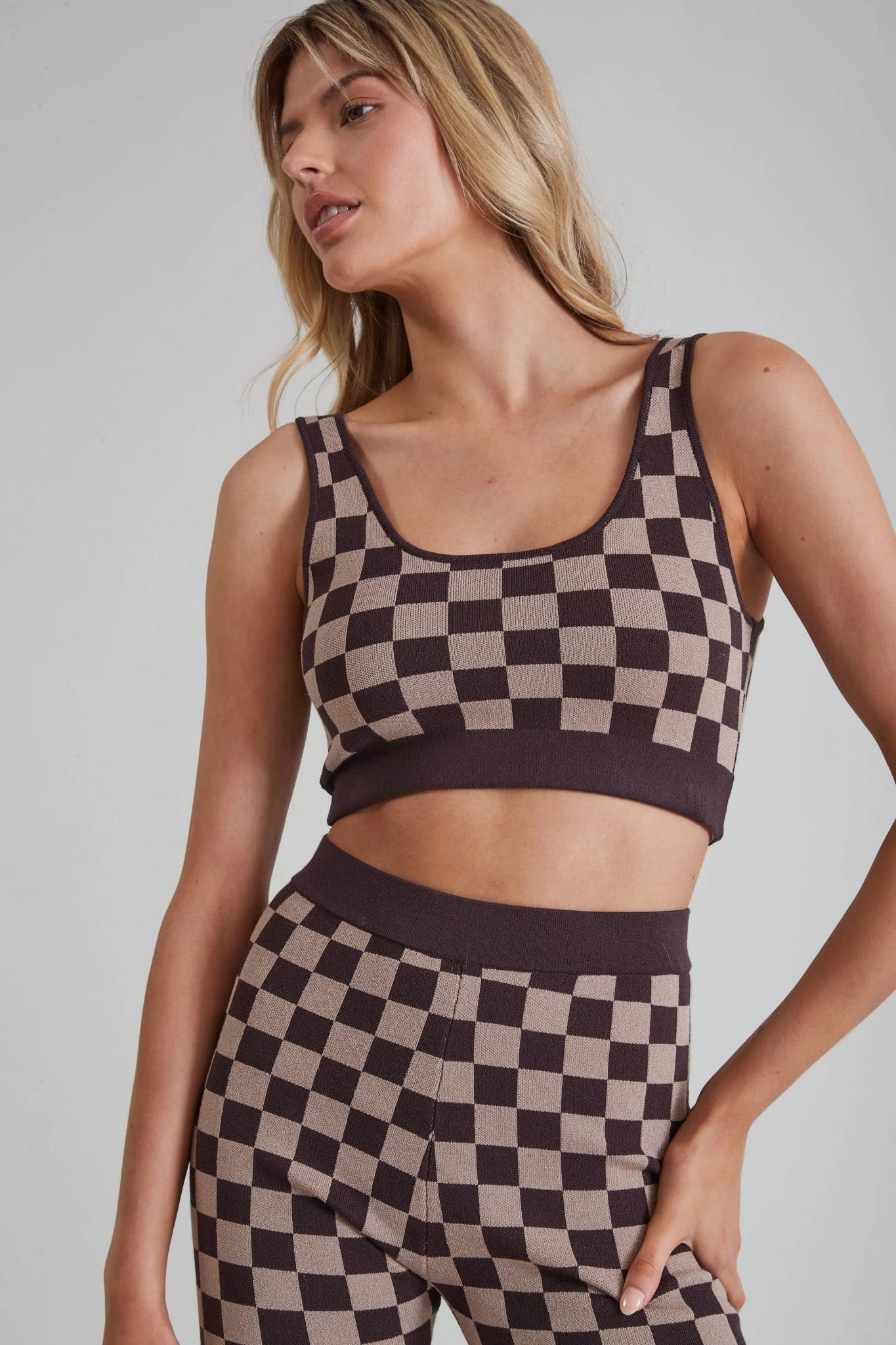 Best seamless sports bras for comfort-Check Mate Crop