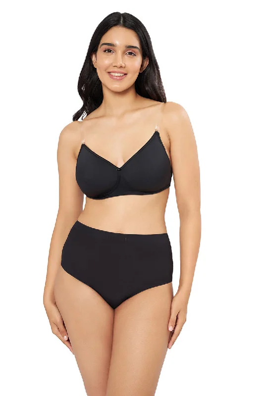 Padded bras for shaping and comfort-Classic Backless Padded & Non-wired Bra - Black Padded bras for shaping and comfort-Classic Backless Padded & Non-wired Bra - Black